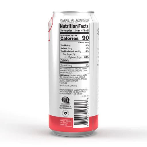 Steaz 超级水果绿茶,微甜,16 盎司(12 包)