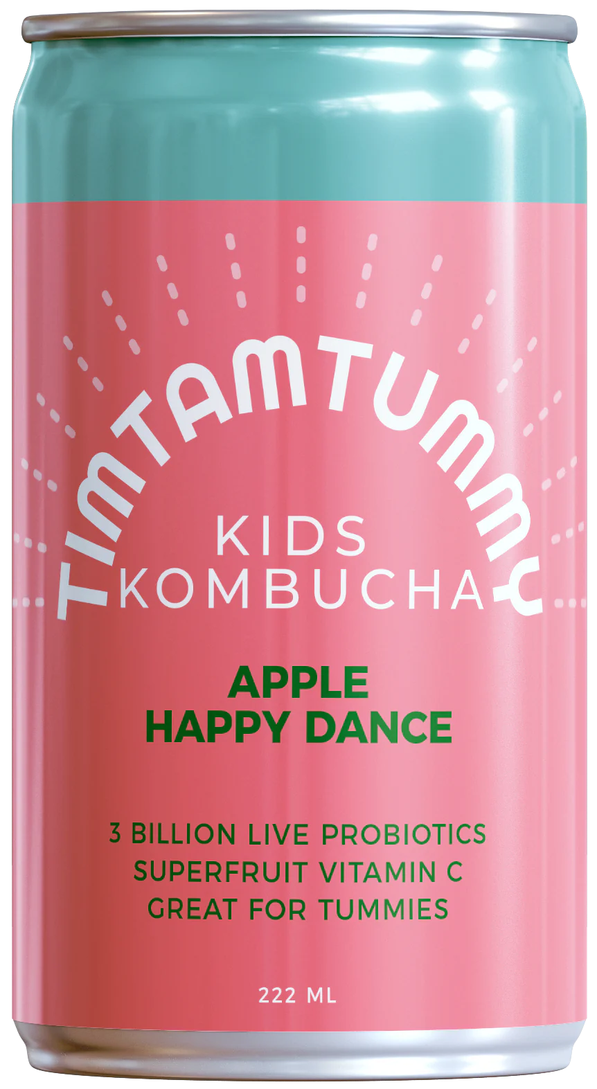 Tim Tam Tummy - Organic Kombucha, 4/222 ml (Case of 6) - Kids Apple Happy