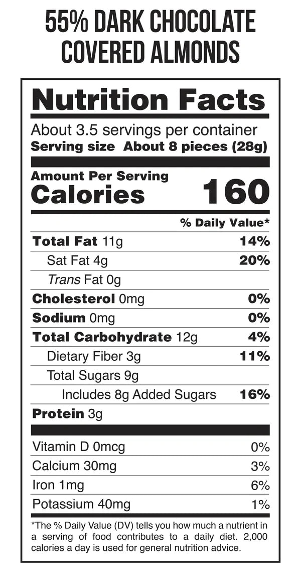 Taza Chocolate Covered Almonds Facts