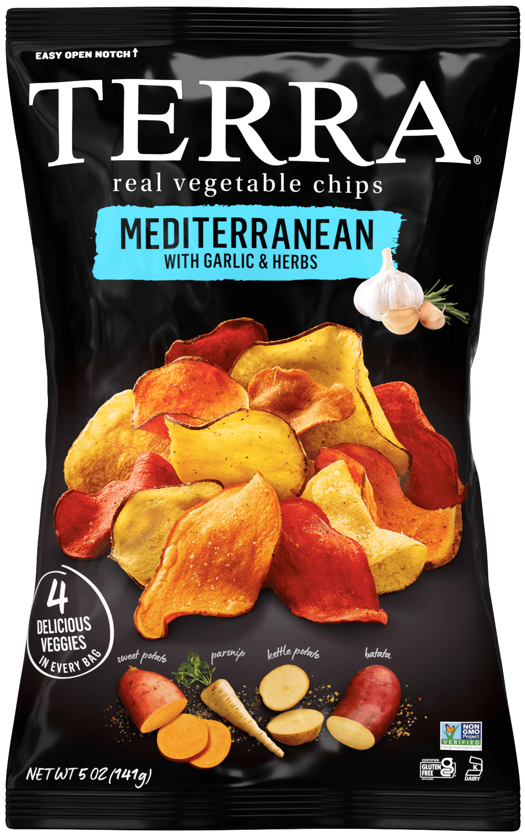 Terra Exotic Vegetable Chips - Mediterranean (Pack of 12) 6.8 Oz. - Cozy Farm