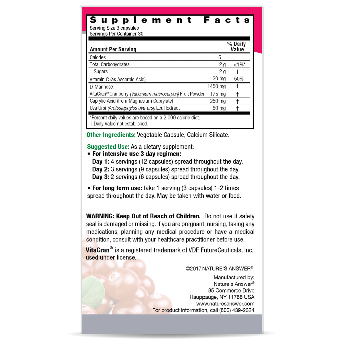 Nature's Answer UT Dietary Supplement, 90 Vegetarian Capsules