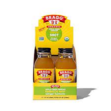 Bragg Apple Cider Vinegar Shot with Ginger & Turmeric (Pack of 4 - 2 Fl Oz) - Cozy Farm
