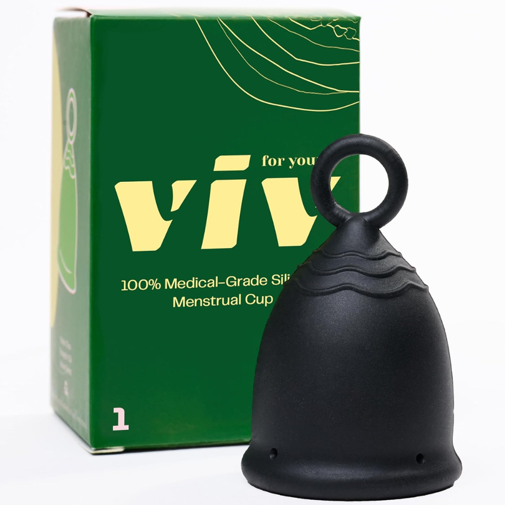 Viv Menstrual Cup, Large Capacity Period Cup for Heavy Flow - 1 Pack - Cozy Farm