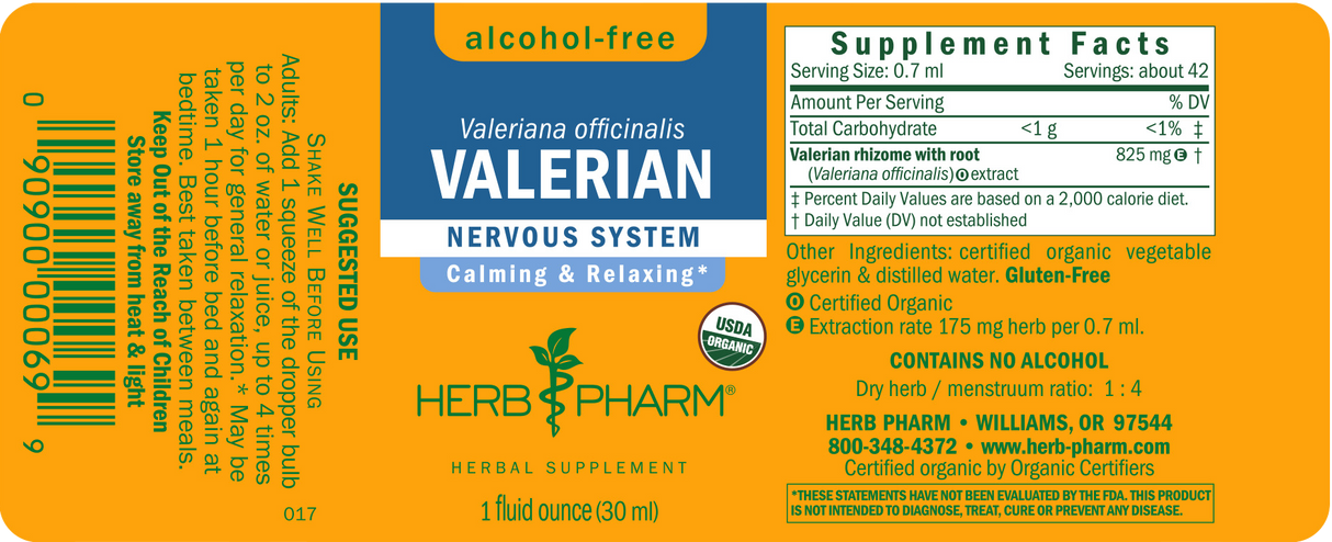Herb Pharm Valerian (af) Glycerite - 1 Fl Oz