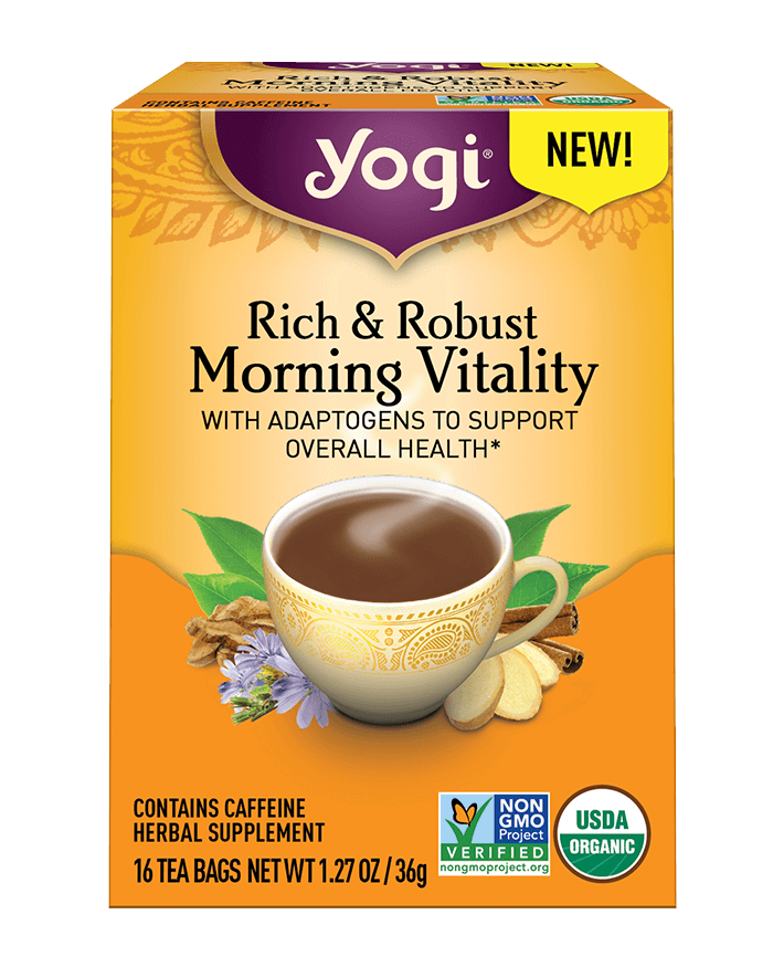 Yogi Tea Morning Vitality - Revitalizing Herbal Tea Blend (Pack of 6 - 16 Tea Bags) - Cozy Farm