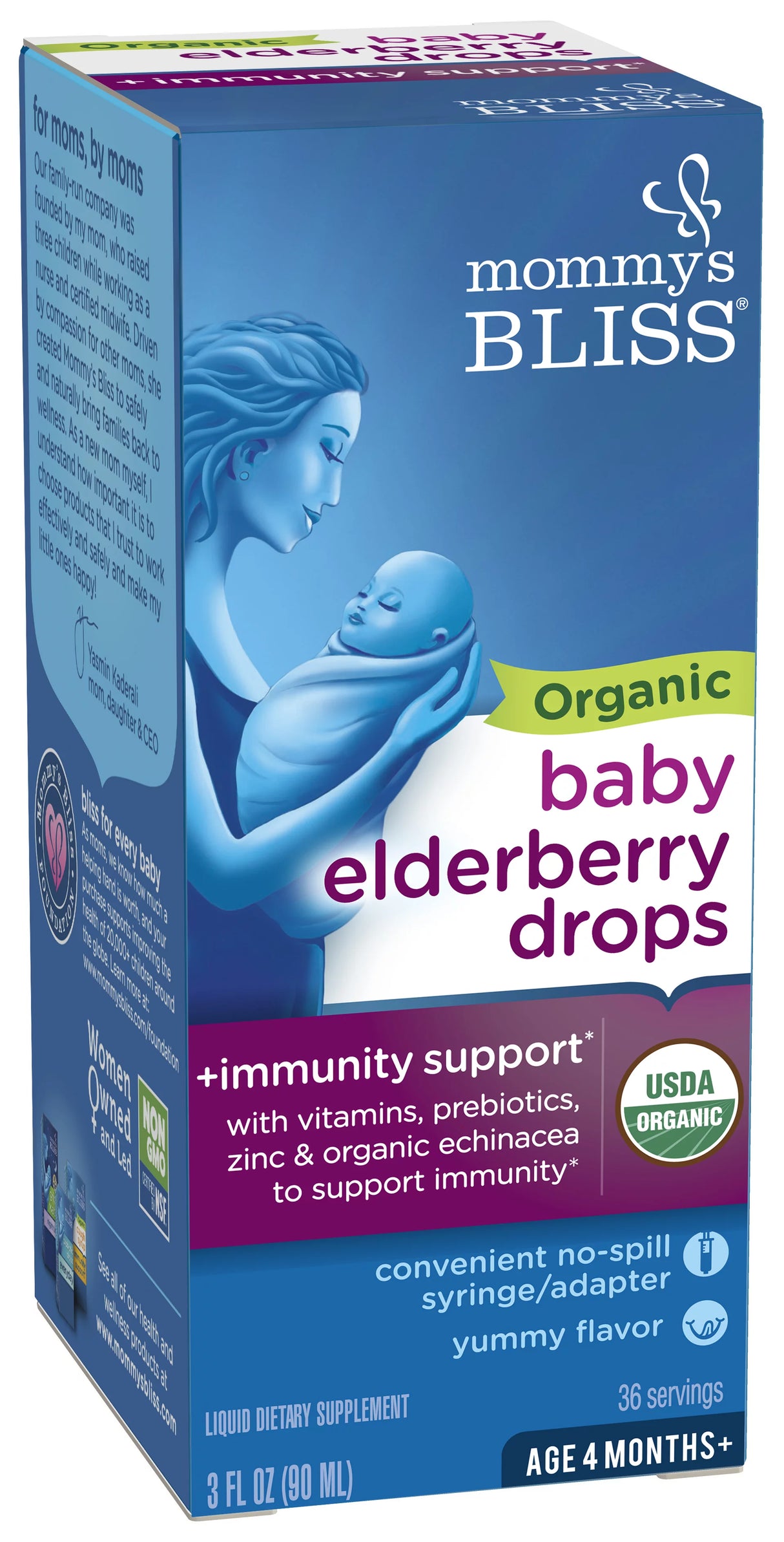 Mommy's Bliss Elderberry Immunity Drops for Babies (Pack of 3) - Cozy Farm
