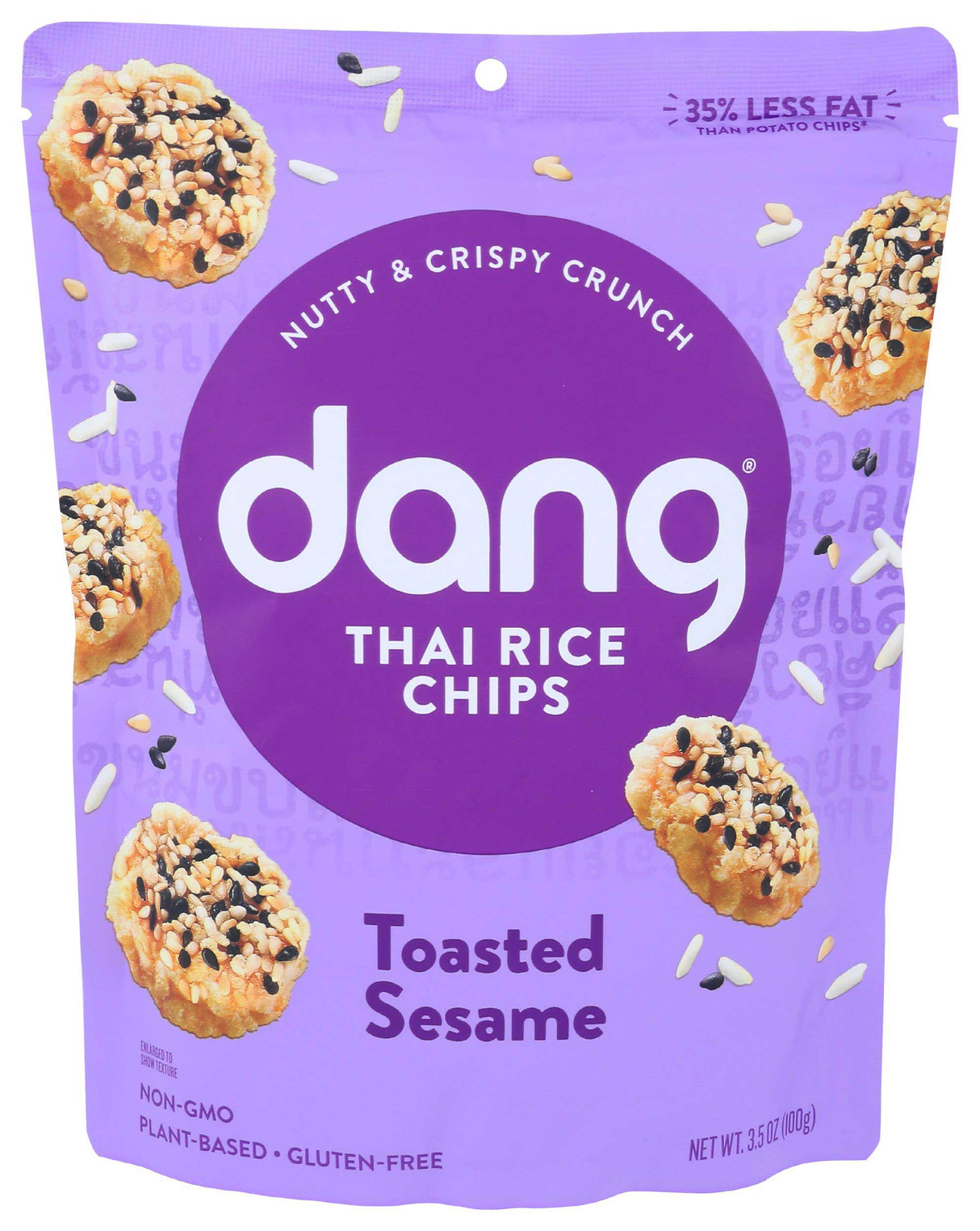 Dang Thai Toasted Sesame Rice Chips (Pack of 12) 3.5 Oz - Cozy Farm