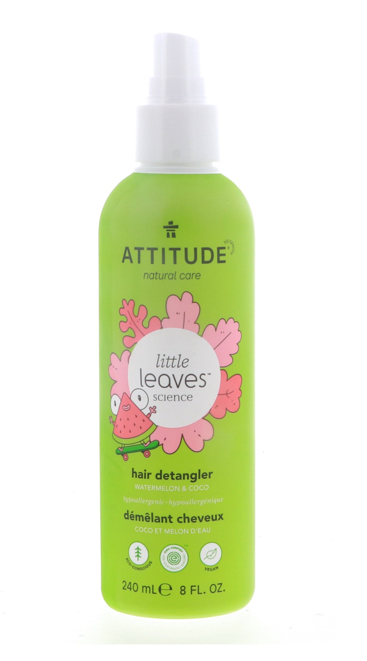 Attitude Hair Detangler: Watermelon Coconut - 8 Oz - Cozy Farm
