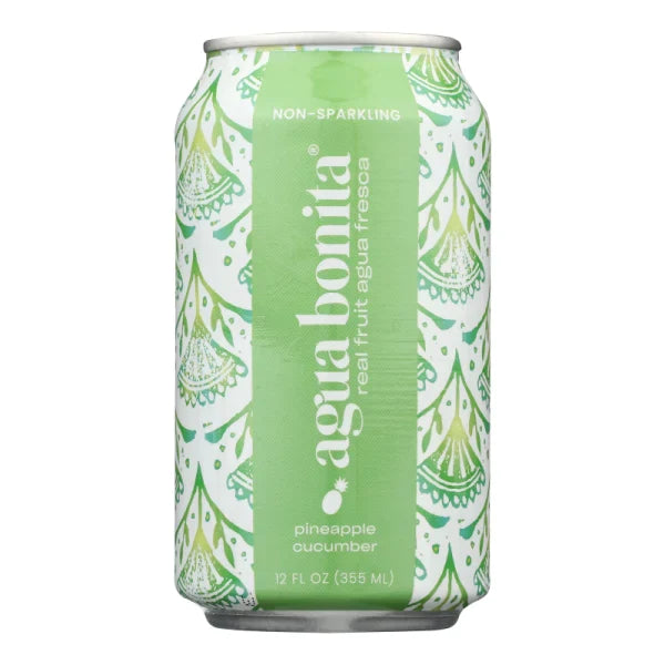 Agua Bonita RTD Pineapple Cucumber Juice - Case of 12 - 12 fl oz - Cozy Farm