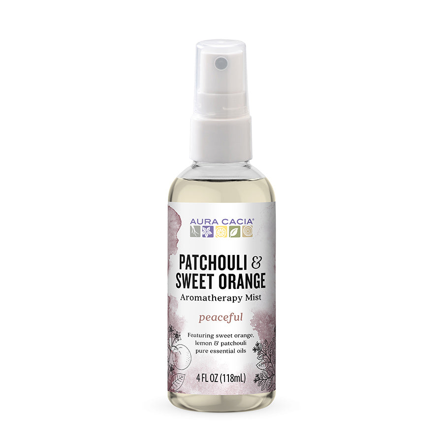 Aura Cacia Aromatherapy Mist Sweet Orange Patchouli - 4 Fl Oz - Cozy Farm