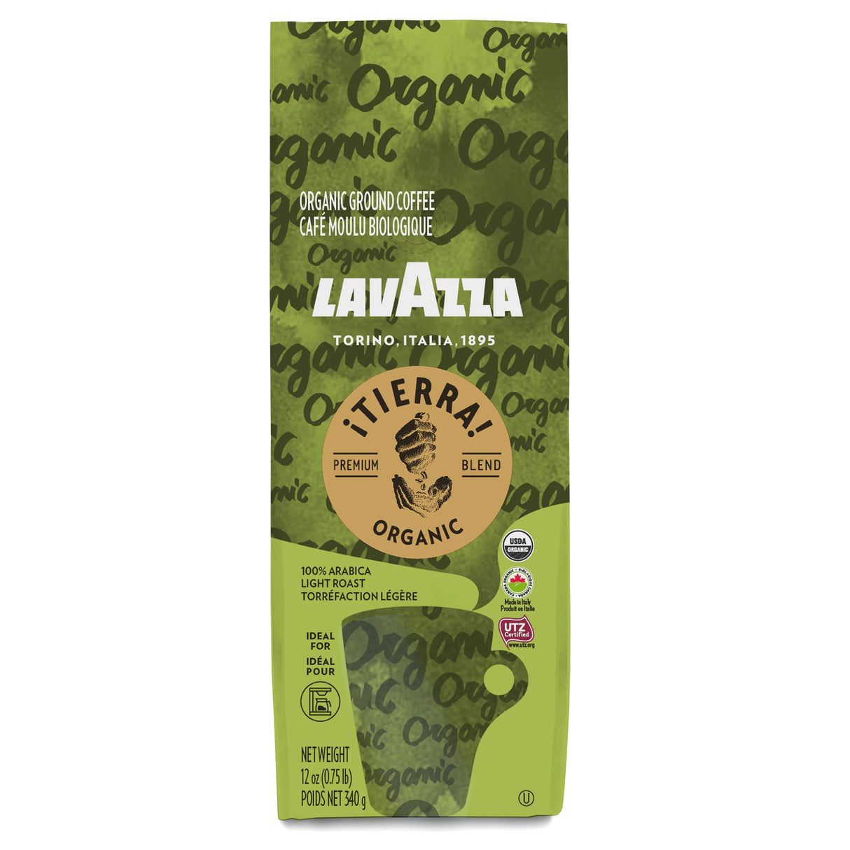 Lavazza Coffee Ground Tierra, Case of 6 - 12 Oz - Cozy Farm