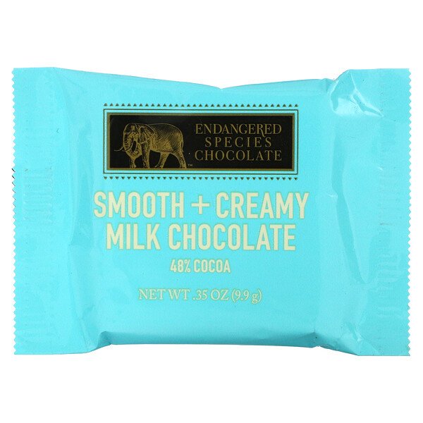 Bars Endangered Species Chocolate (Pack of 250) - Milk Chocolate Smooth & Creamy 0.35 Oz Bars - Cozy Farm