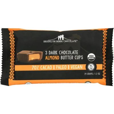 Brooklyn Born Dark Chocolate Almond Butter Cups - 12 Pack - 1.2 Oz Each - Cozy Farm