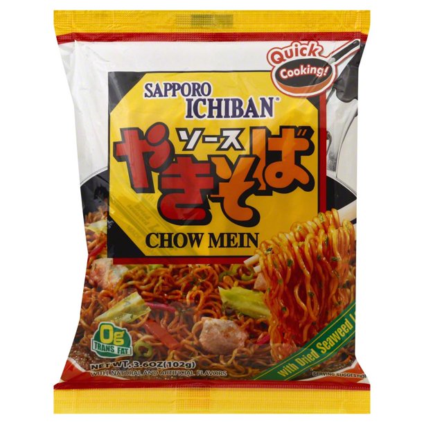 Sapporo Dried Seaweed Laver Chow Mein - 3.6 oz (24 Pack) - Cozy Farm