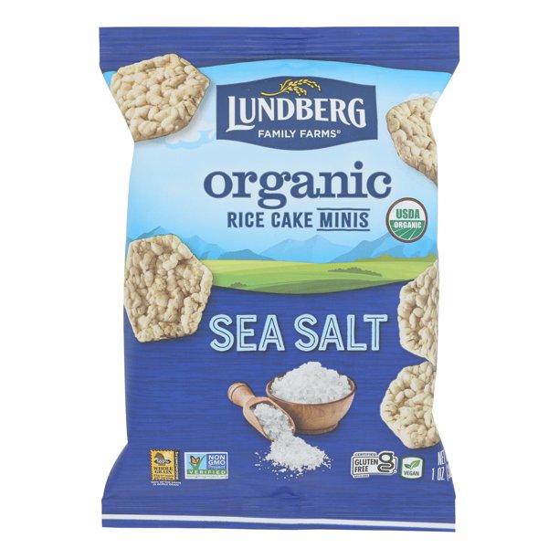 Lundberg Family Farms Mini Sea Salt Rice Cakes, 1oz per Cake, 24-Pack - Cozy Farm