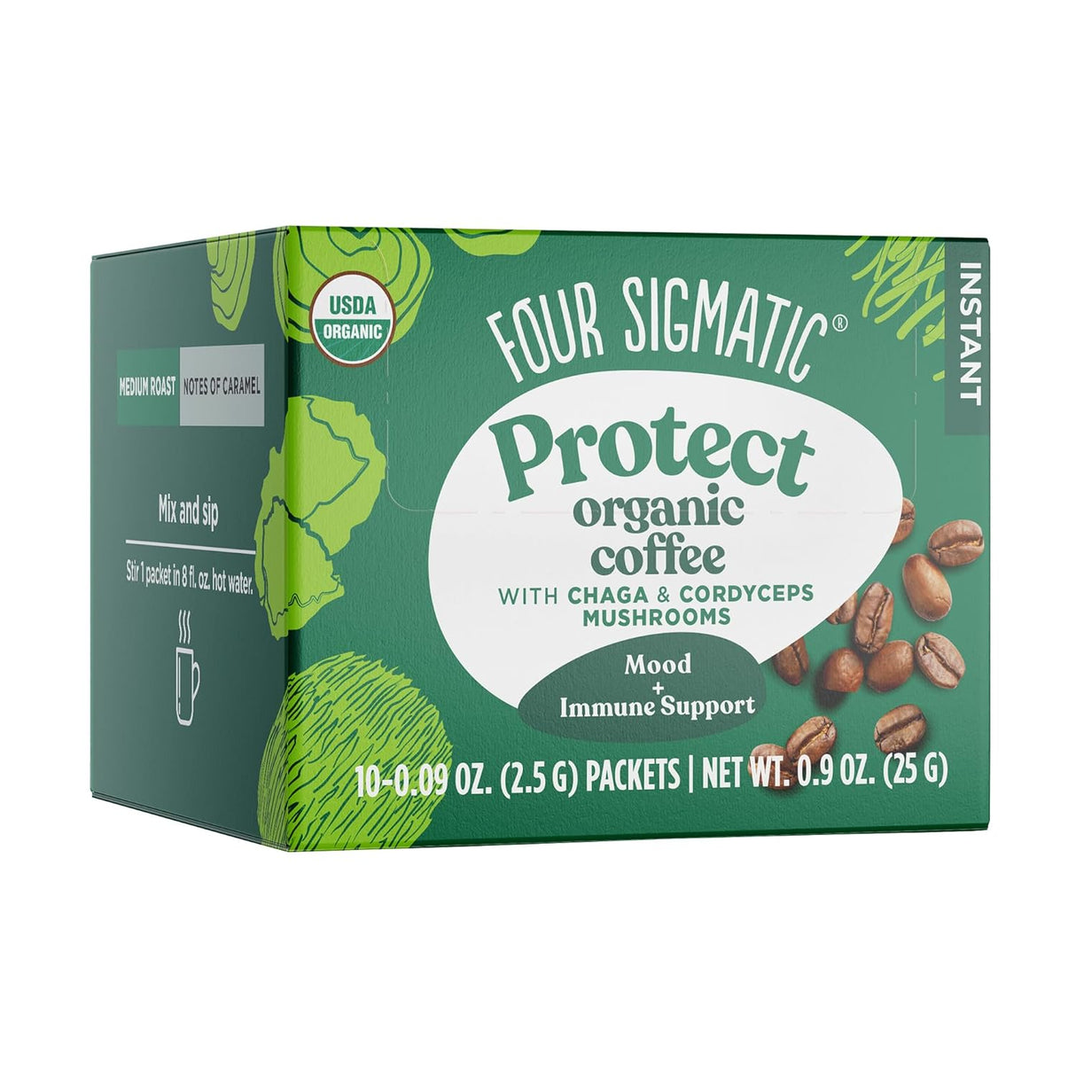 Four Sigmatic Cordyceps and Chaga Mushroom Coffee - 10 Pods - Cozy Farm