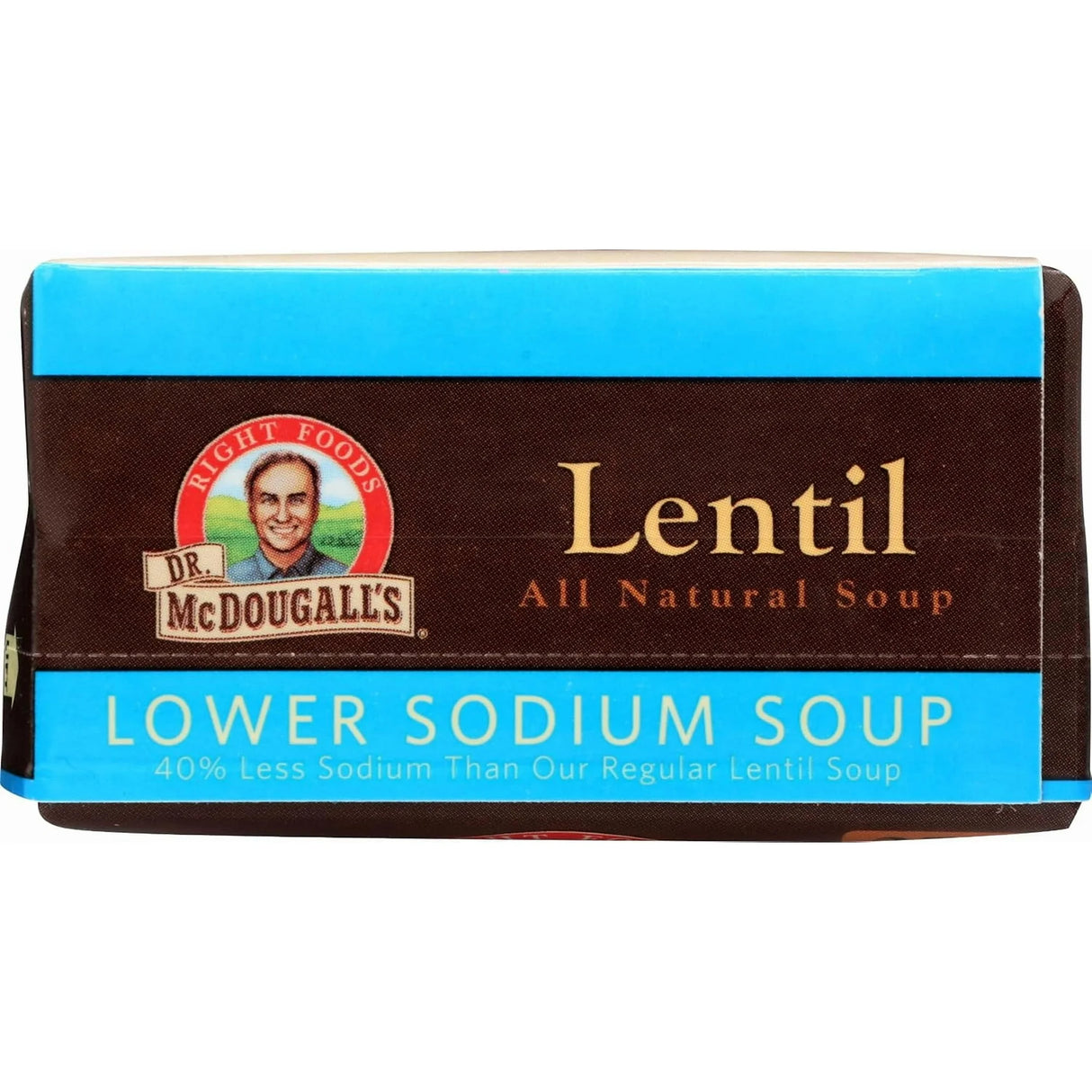 Dr. McDougall's Lower Sodium Lentil Soup, Case of 6, 18 oz Each, Hearty Plant-Based Meal