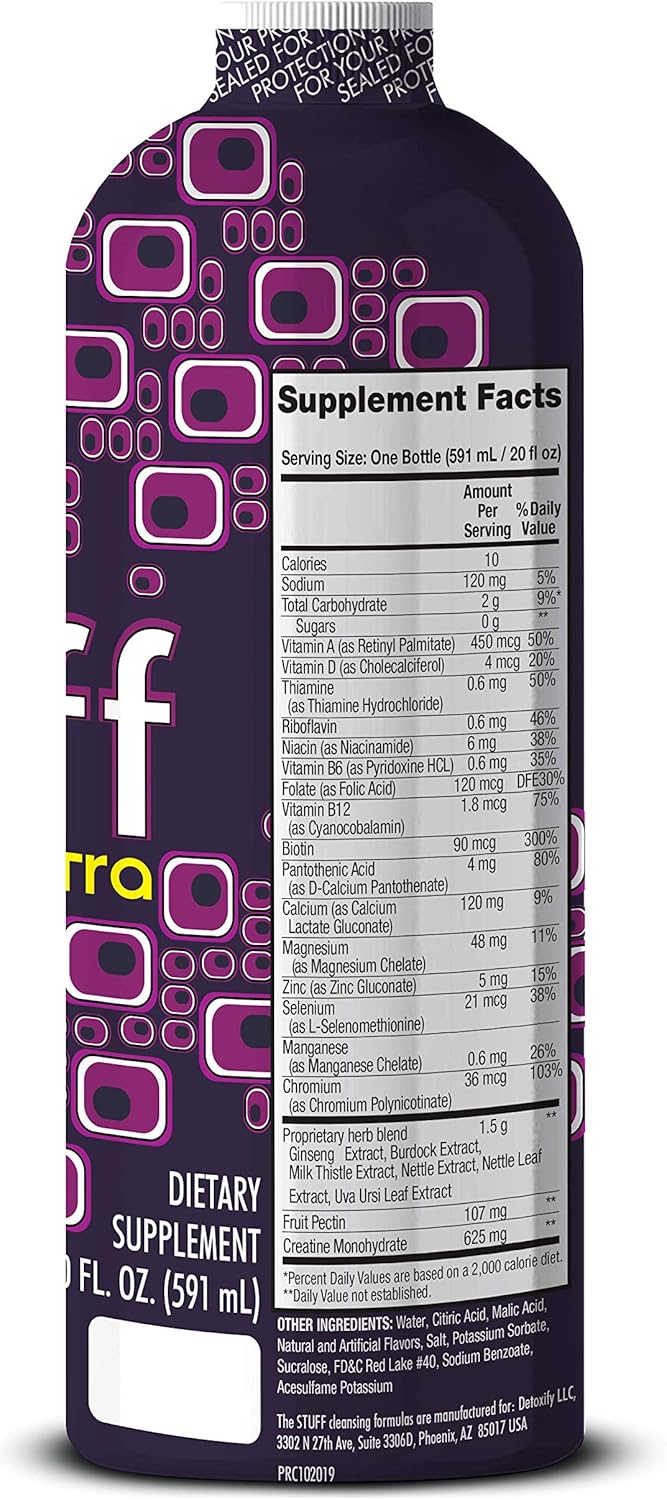 Detoxify Extra Stuff Herbal Cleansing Grape - 20 Fl Oz - Cozy Farm