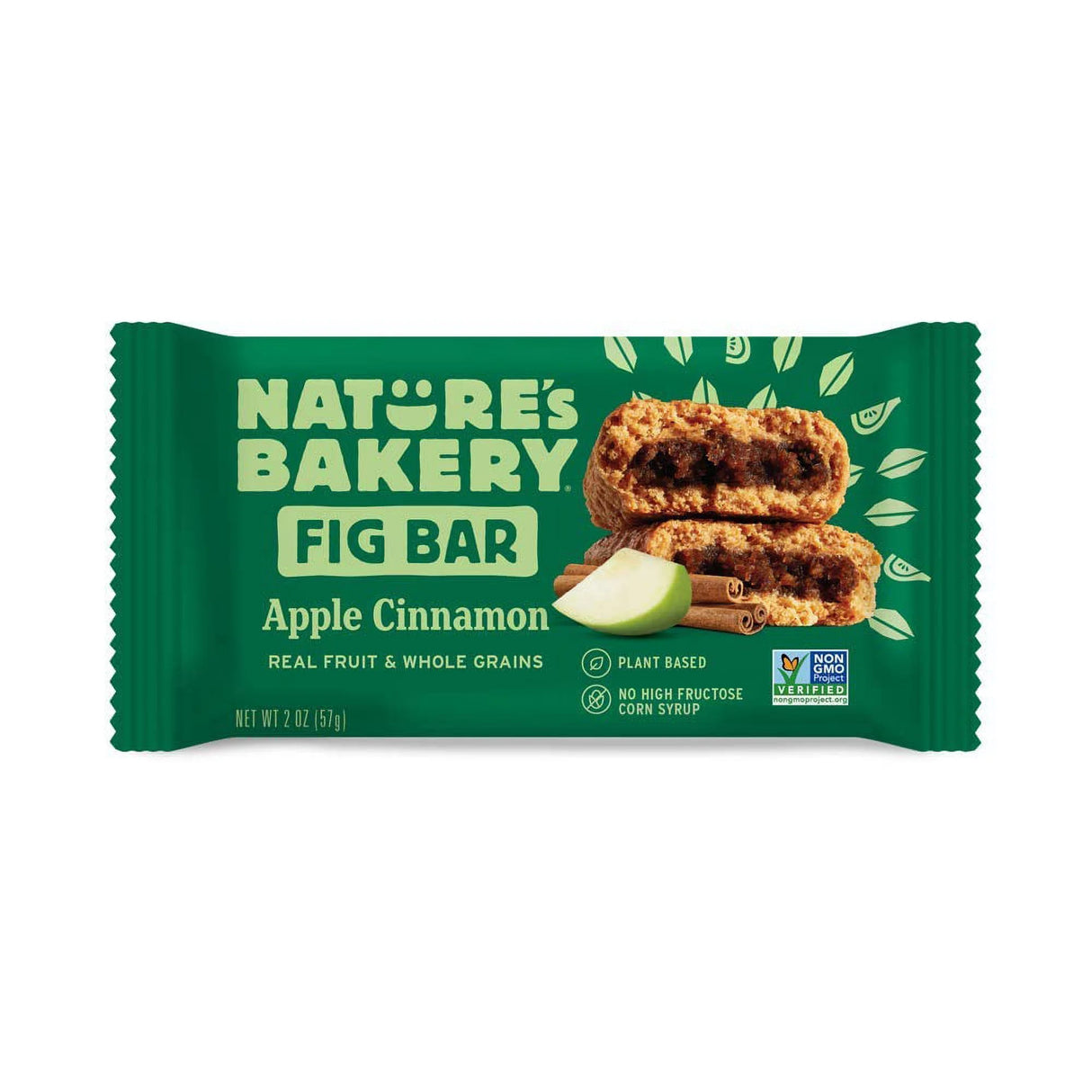 Nature's Bakery Whole Wheat Stone-Ground Apple Cinnamon Fig Bars, 12-Pack, 2 Oz