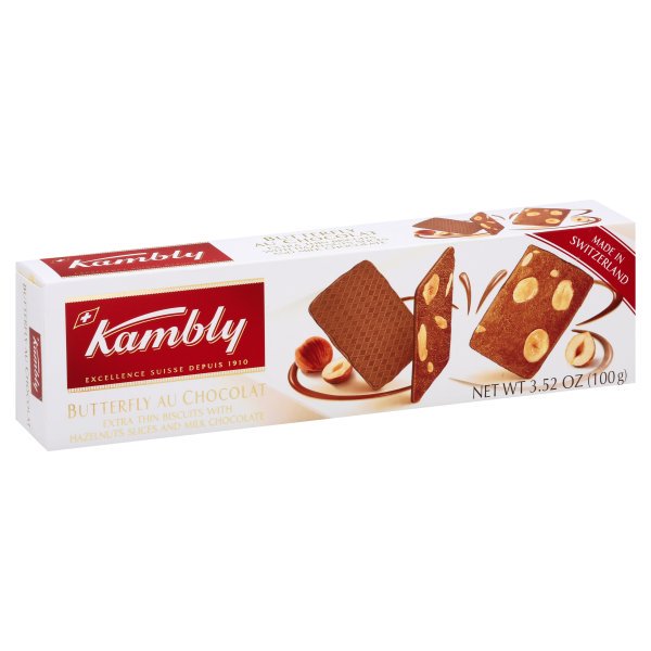 Kambly B'fly Biscuits Chocolate Hazelnut - 3.5 Oz, 12-Pack - Cozy Farm