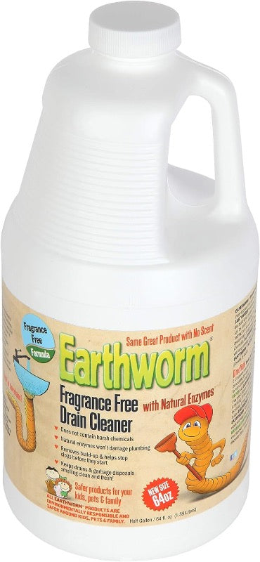 Earthworm Drain Cleaner . With Natural Enzymes | 6x32 Fl Oz. - Cozy Farm