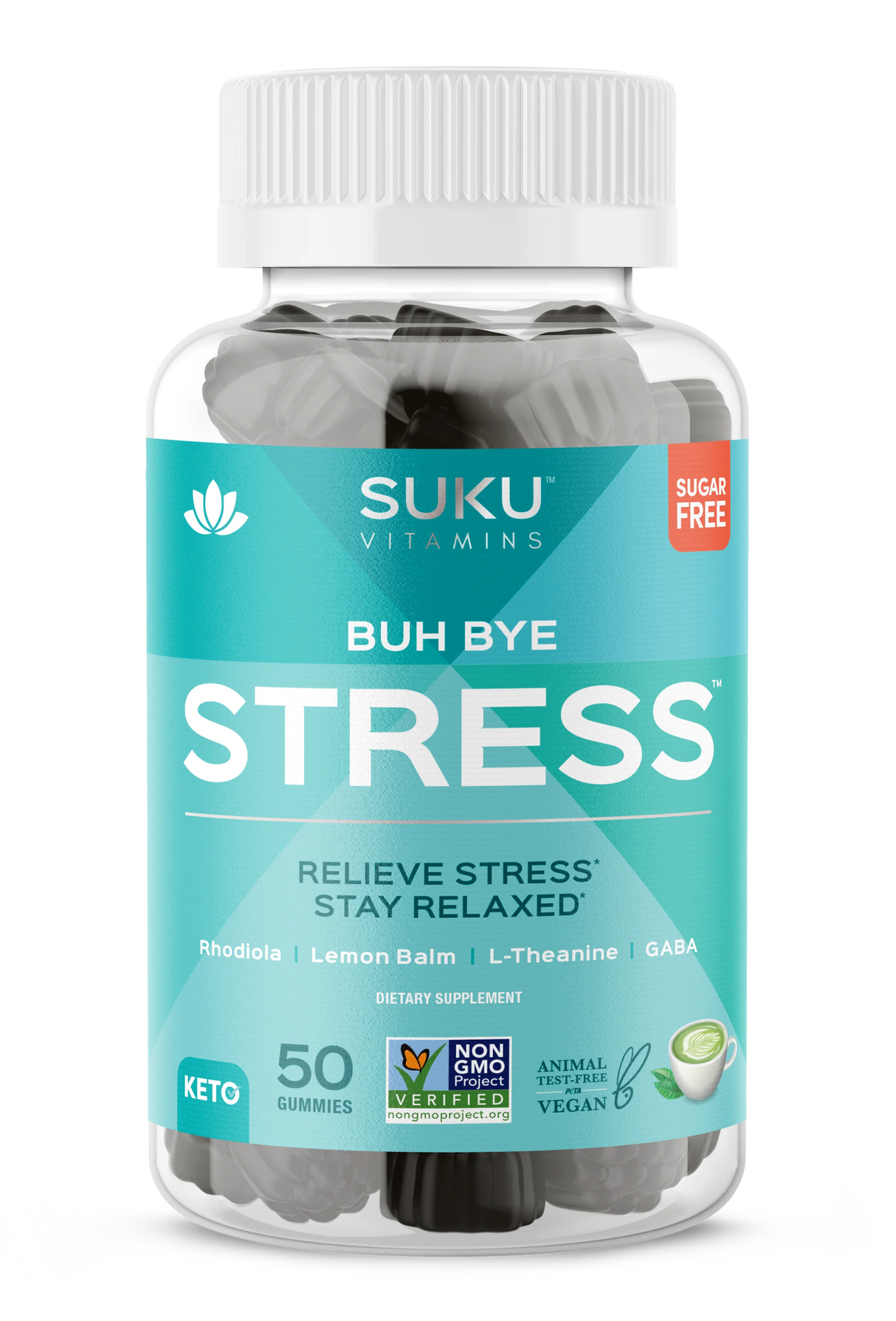 Suku Vitamins - Gummy Buh Bye Stress, 50 Ct - Stress Relief Gummies