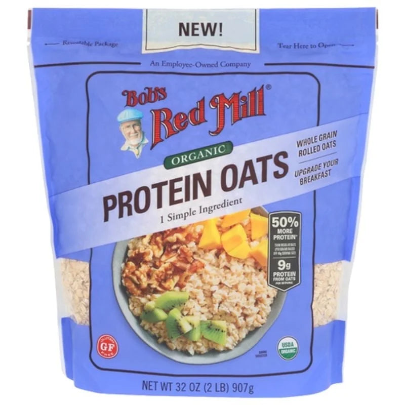Bob's Red Mill - Organic Rolled Oats, 32 oz (Pack of 4) - Gluten Free Oatmeal