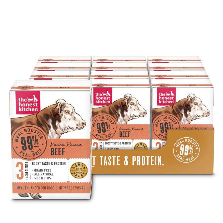 The Honest Kitchen - Dog Fd Meal Boost 99% Beef (Pack of 12-5.5 Oz) - Cozy Farm