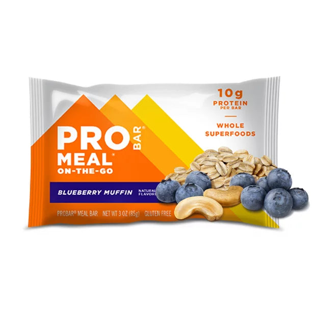 Pro Bar Meal Bar - Blueberry Muffin (3 oz) - Packs of 12 - Cozy Farm