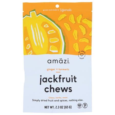 Amazi Foods Jackfruit Ginger Tamarind Chews - 6-Pack (2.3 Oz Each) - Cozy Farm