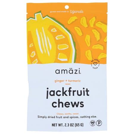 Amazi Foods Jackfruit Ginger Tamarind Chews - 6-Pack (2.3 Oz Each) - Cozy Farm 