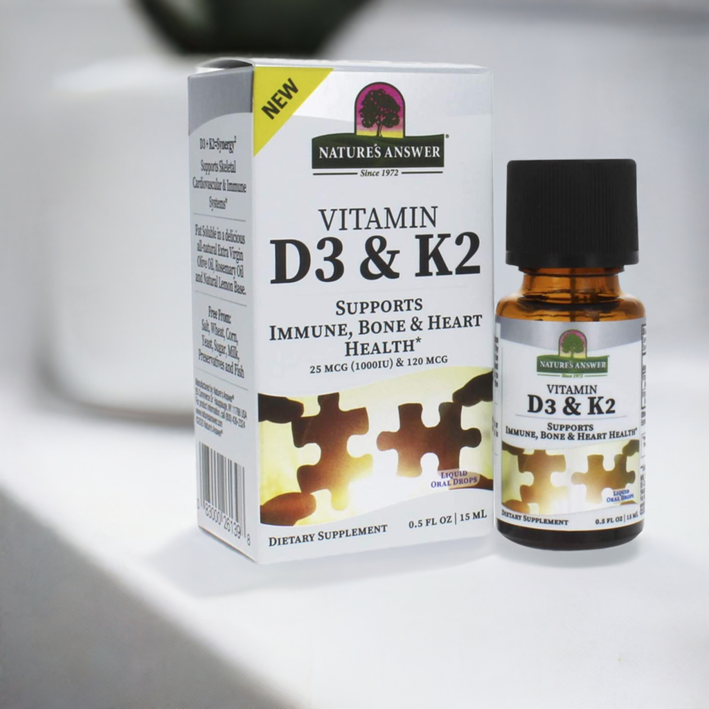Nature's Answer Vitamin D3 & K2 Drops, 0.5 Fl Oz