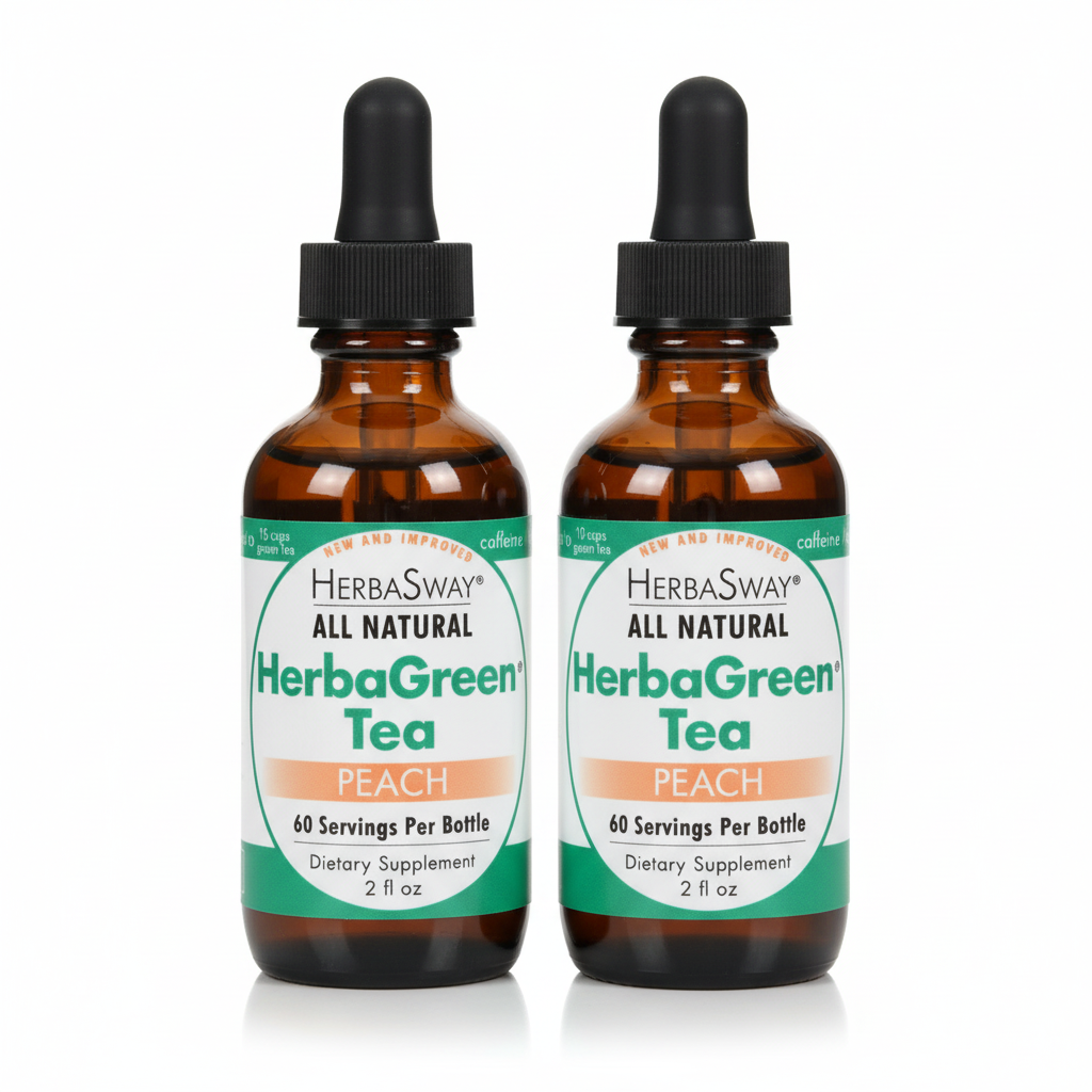 Herbasway Labs Herbagreen Peach Tea, Pack of 2
