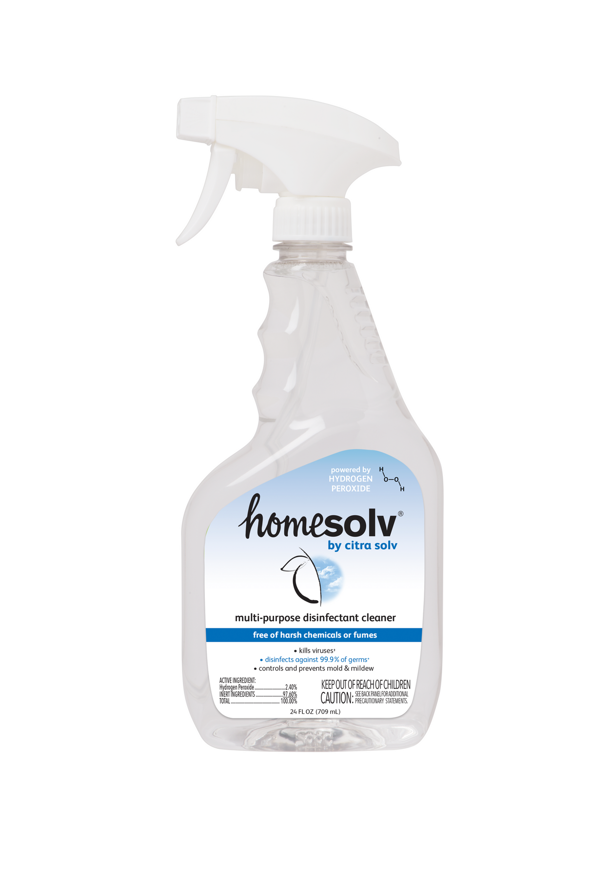 CitraSolv HomeSolv Antibacterial Disinfectant Cleaner Spray, Free & Clear, 24 fl. oz. - Cozy Farm
