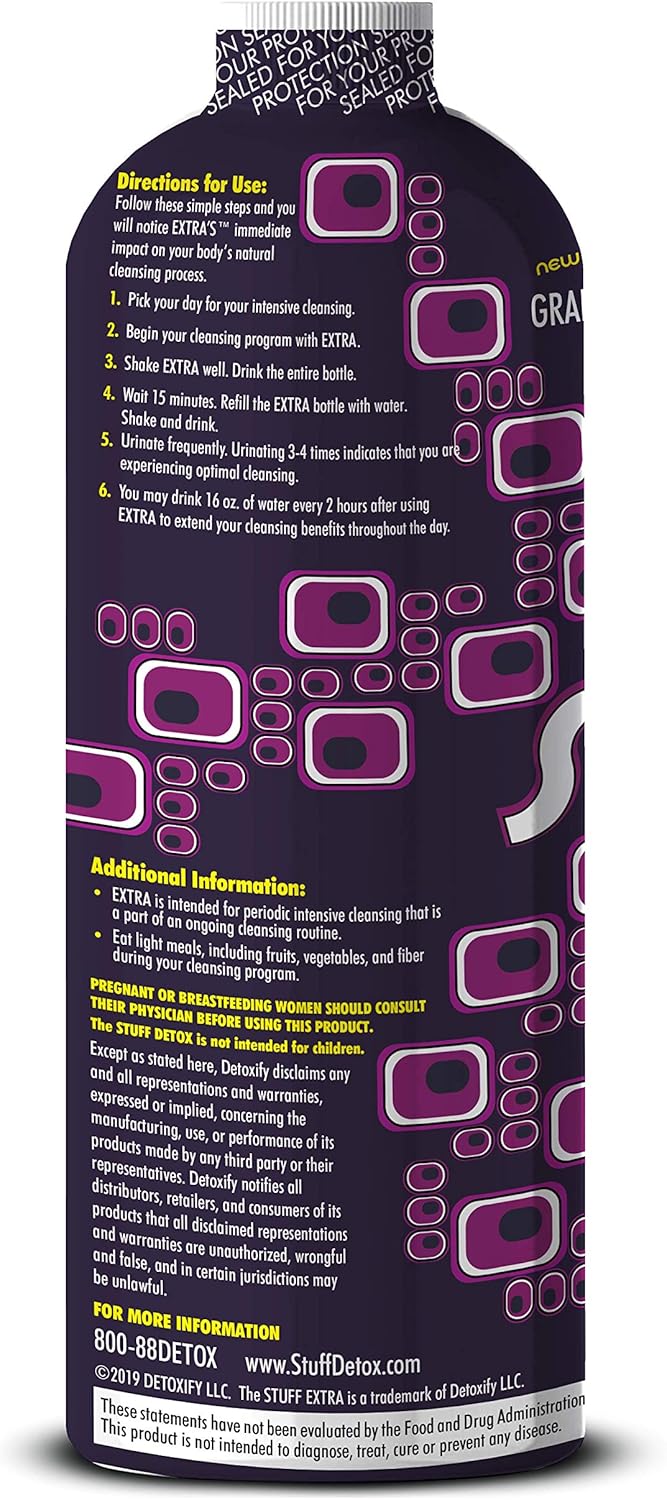 Detoxify Extra Stuff Herbal Cleansing Grape - 20 Fl Oz - Cozy Farm