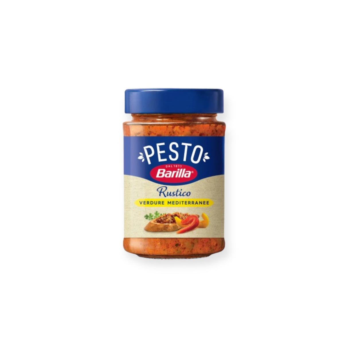 Barilla, Pesto Rustico with Mediterranean Vegetables, Glass Jar, 200g