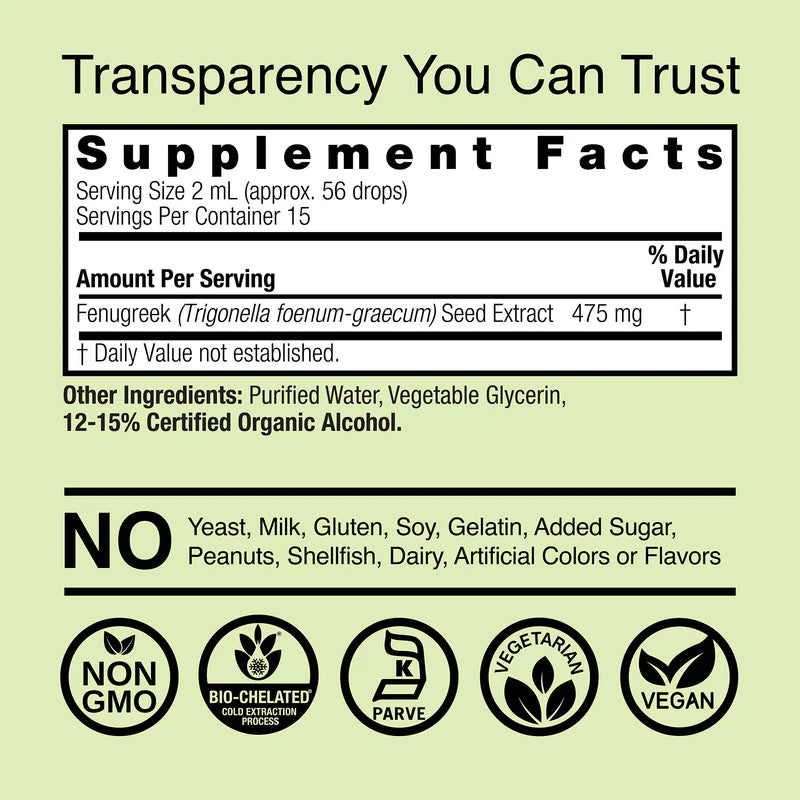 Nature's Answer Fenugreek Seed Liquid Extract, 2 Fl. Oz.