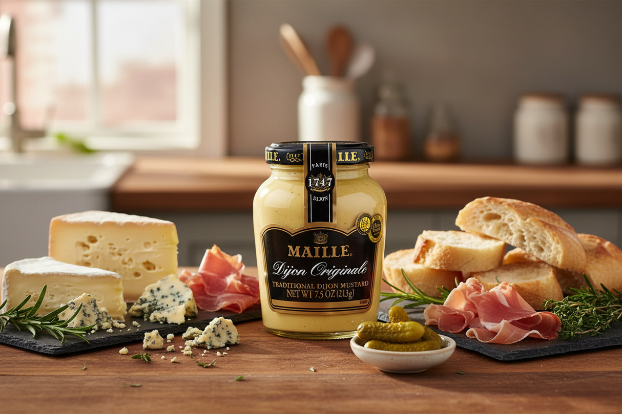 Maille Dijon Mustard French Appetizer Setting