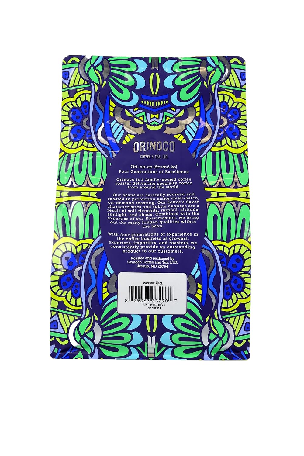 Orinoco Coffee & Tea Ltd Hazelnut Whole Bean Coffee - 12 Oz Pack of 6 - Cozy Farm