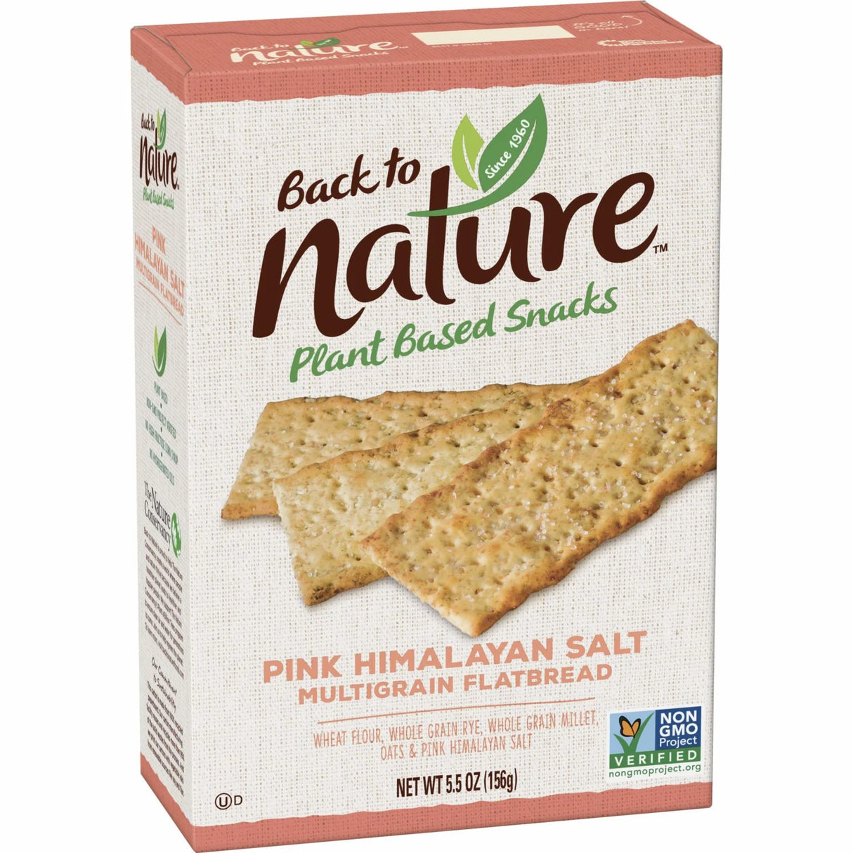 Back To Nature Multigrain Flatbread with Pink Himalayan Salt (Pack of 6 - 5.5 Oz. Each) - Cozy Farm