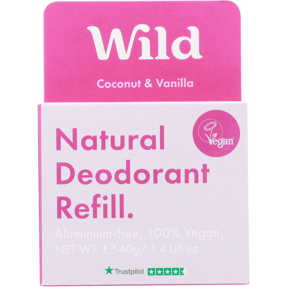 Wild Cosmetics Deodorant Refill Coconut Vanilla - 1.4 Ounces - Cozy Farm
