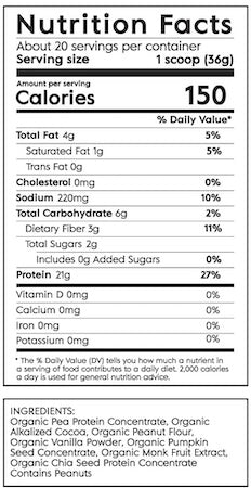 Truvani Organic Plant-Based Protein Powder, Peanut Butter Chocolate - 12.88 Oz - Cozy Farm