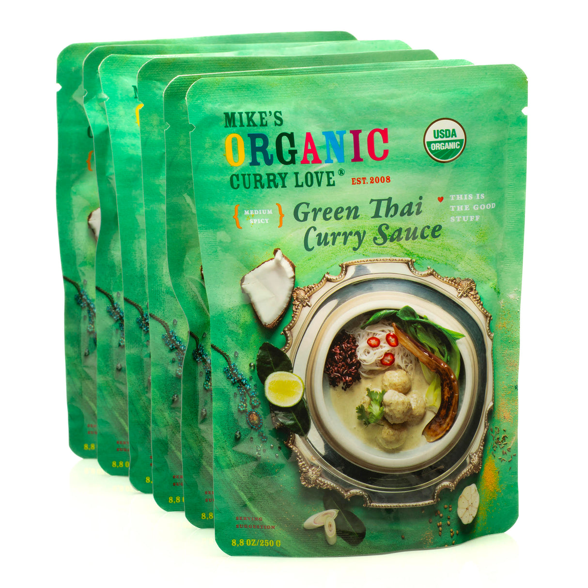 Mike's Organic Thai Style Green Curry Paste - 2.8 Oz (Pack of 6) - Cozy Farm