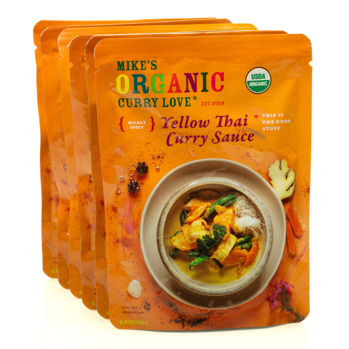 Mike's Organic Curry Love: Yellow Curry Paste (Pack of 6 - 4.23oz) - Cozy Farm