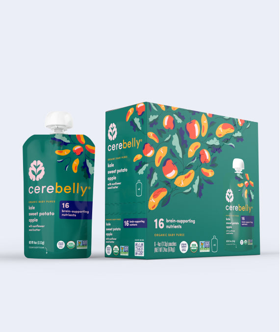 Cerebelly Organic Kale & Sweet Potato Puree, 6-Pack, 4 Oz Each - Cozy Farm