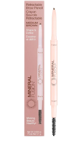 Mineral Fusion Brow Pencil in Medium Brown - 0.3 Oz - Cozy Farm