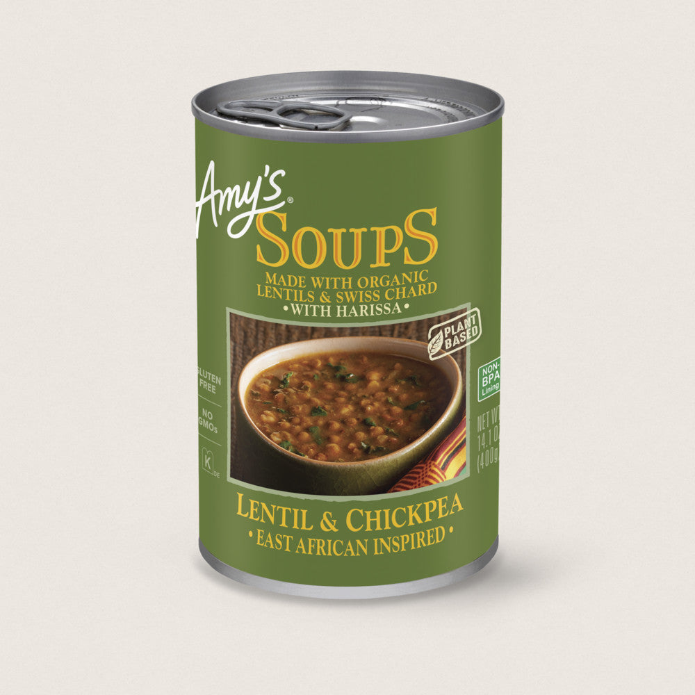 Amy's Kitchen USDA Organic Lentil & Chickpea Soup, 14.1 Oz (Pack of 12) - Cozy Farm