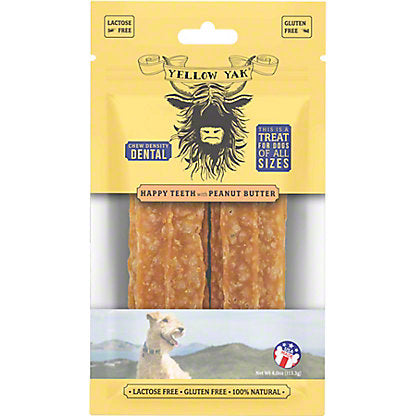 Yellow Yak - HP Teth Peanut Butter Dent Chews (5-Pack, 4oz Each) - Cozy Farm