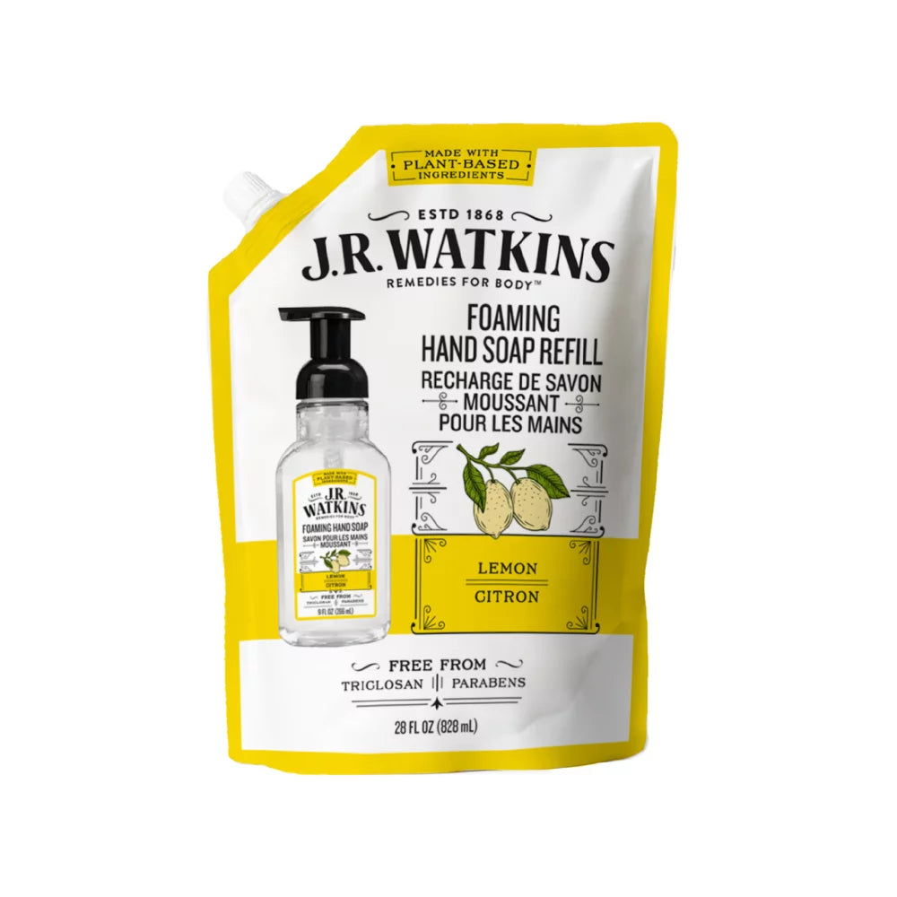 J.R. Watkins Lemon Foam Hand Soap Refill, 28 Fl Oz (Pack of 3) - Cozy Farm