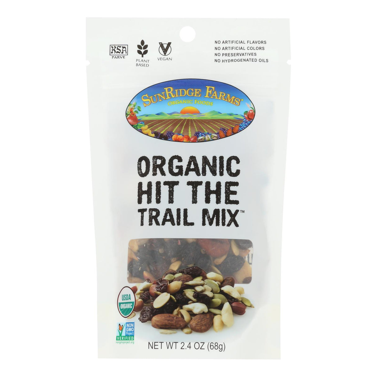 Sunridge Farms Hit the Trail Organic Trail Mix - 2.4 Oz (Case of 8) - Cozy Farm